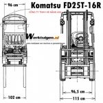 Thông số kỹ thuật của xe komatsu FD25T-16
